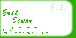 emil simar business card